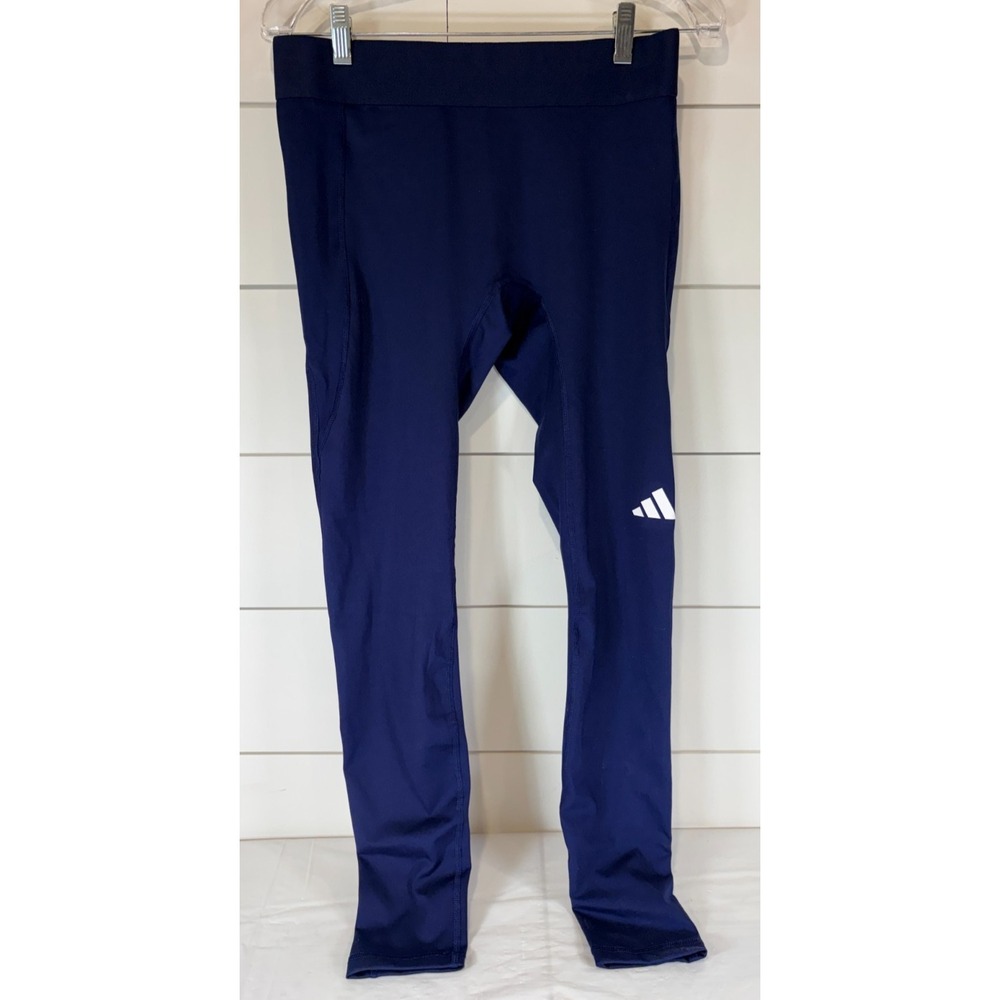 Adidas Pants Womens Large L Navy Long Tight Volleyball Leggings Sport KA0611 NEW